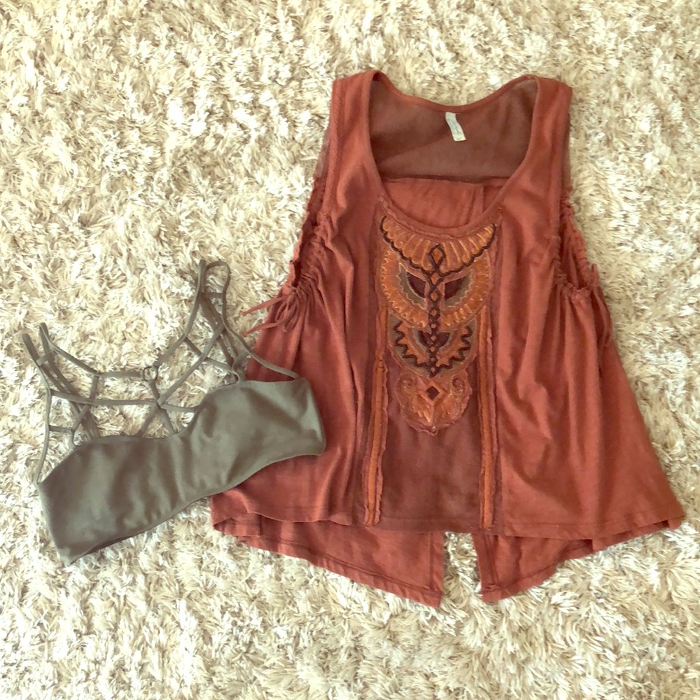 Free People top & bra set Size Small